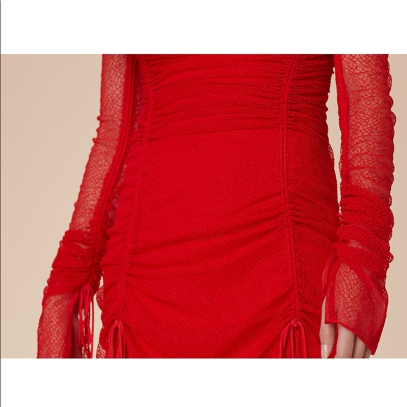 DVF Runway Maxi Fitted Mesh Lace Dress - Picture 3 of 4